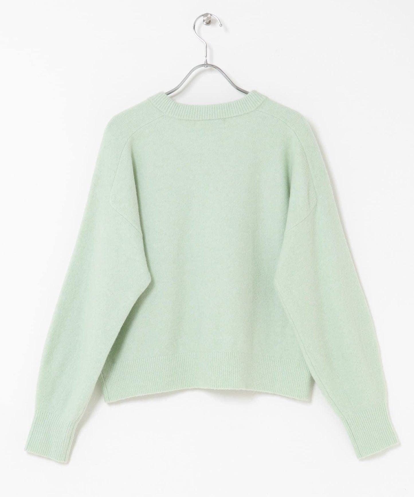 絨感圓領針織套頭衫