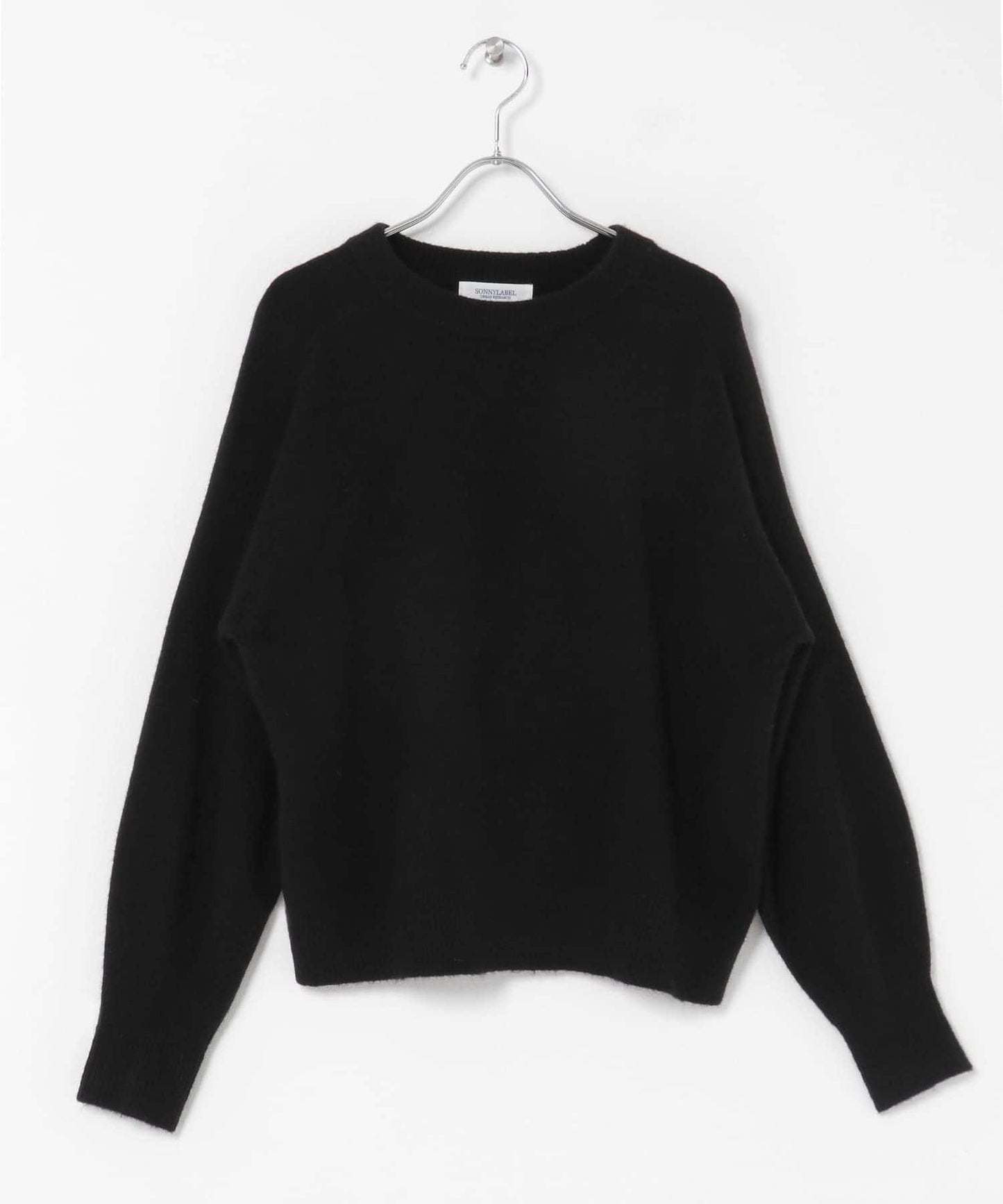 絨感圓領針織套頭衫