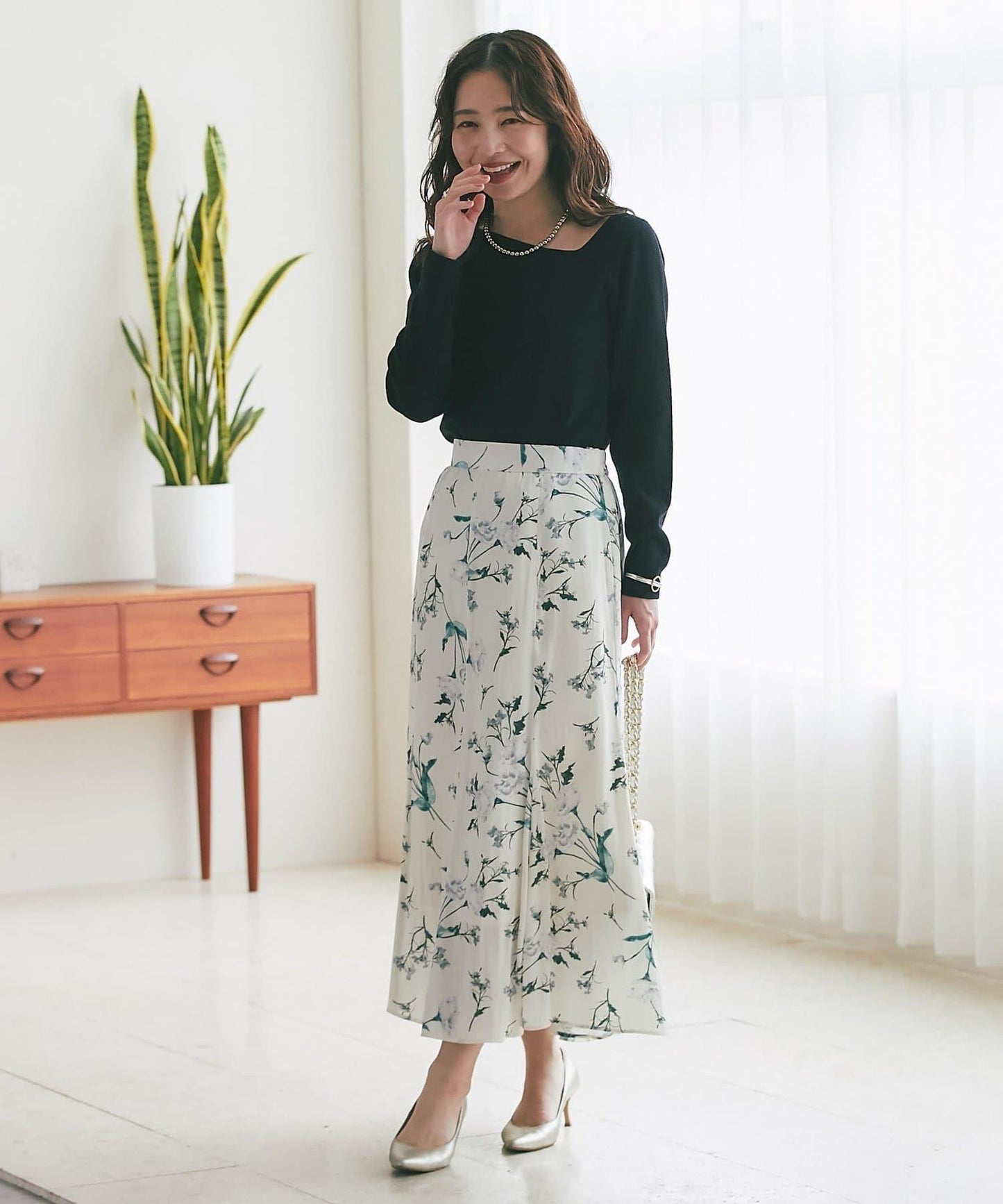 【優雅顯身材・提供3種尺碼】薄霧花園美人魚裙