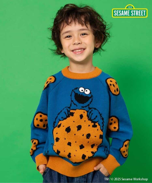 芝麻街 兩色兩款提花毛衣