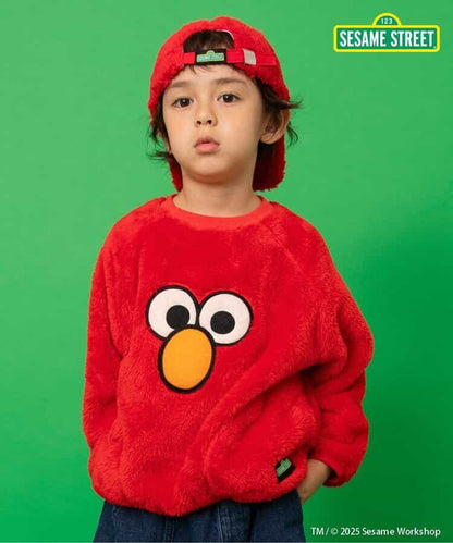 芝麻街毛絨抓絨衛衣