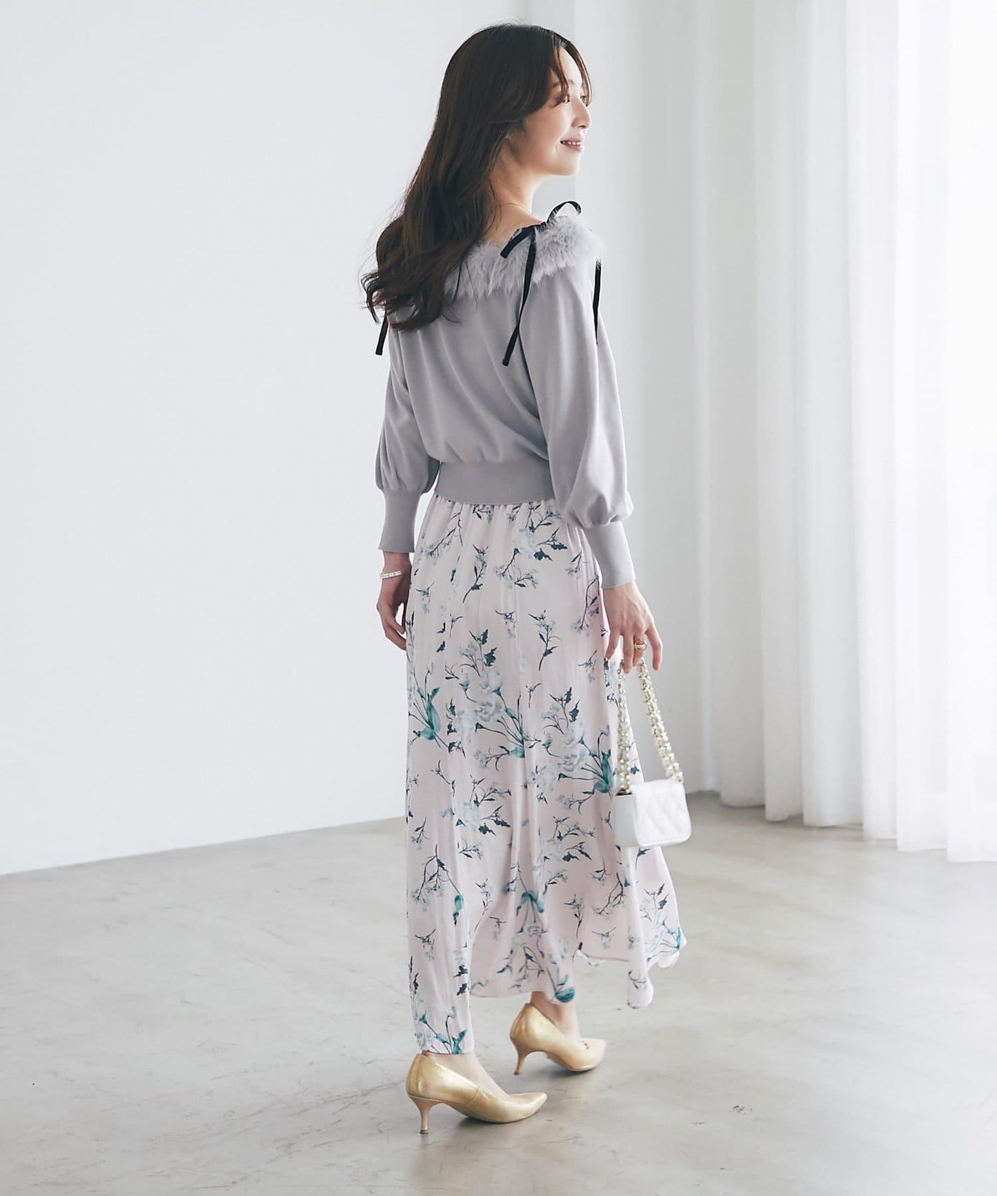 【優雅顯身材・提供3種尺碼】薄霧花園美人魚裙