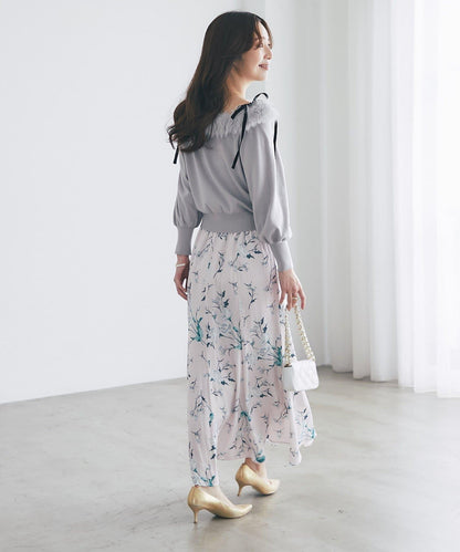 【優雅顯身材・提供3種尺碼】薄霧花園美人魚裙