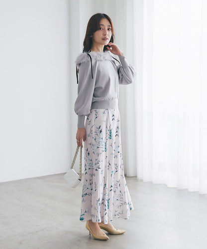 【優雅顯身材・提供3種尺碼】薄霧花園美人魚裙