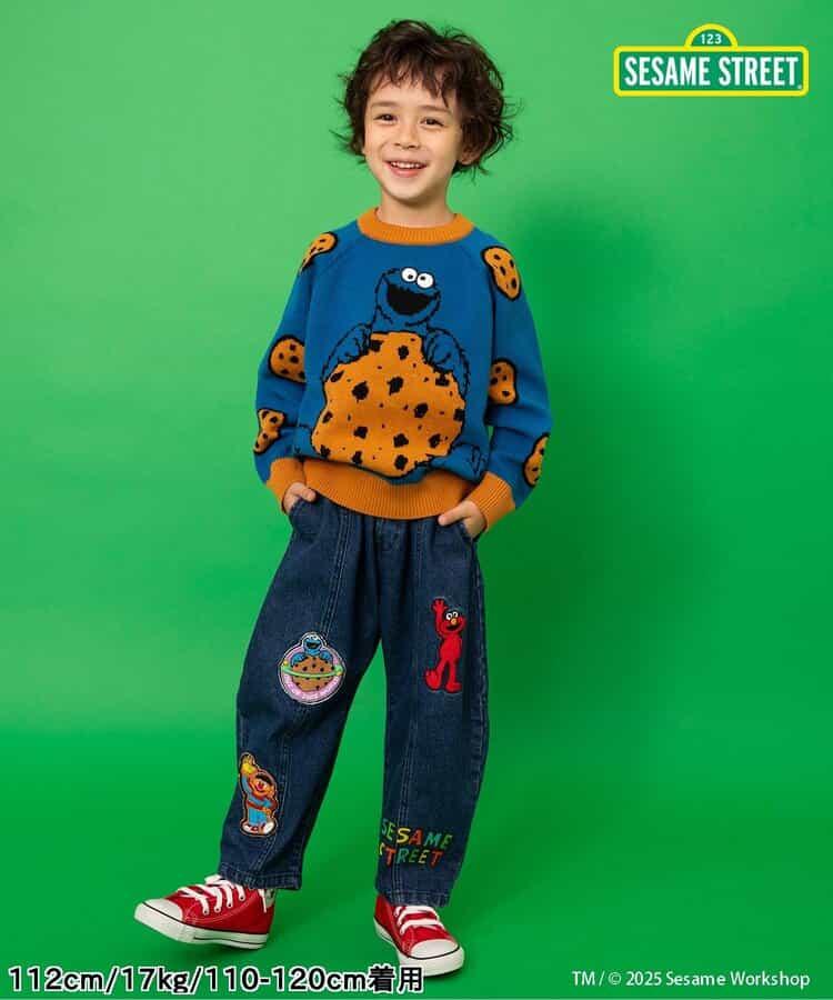 芝麻街 兩色兩款提花毛衣