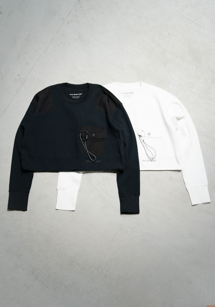 and wander PEwaffle 短款T恤 W款