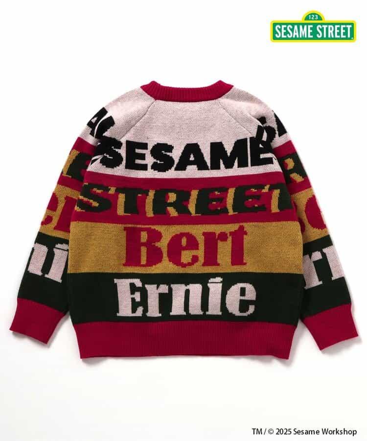 芝麻街 兩色兩款提花毛衣