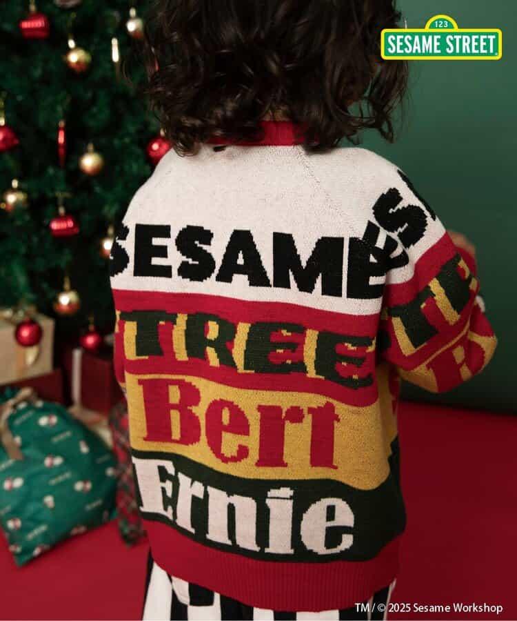 芝麻街 兩色兩款提花毛衣