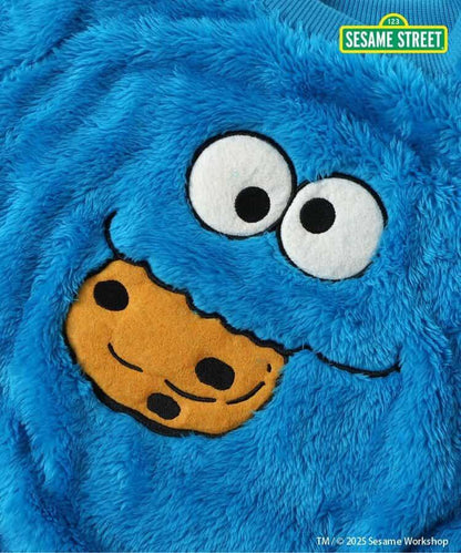 芝麻街毛絨抓絨衛衣