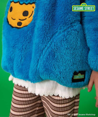 芝麻街毛絨抓絨衛衣