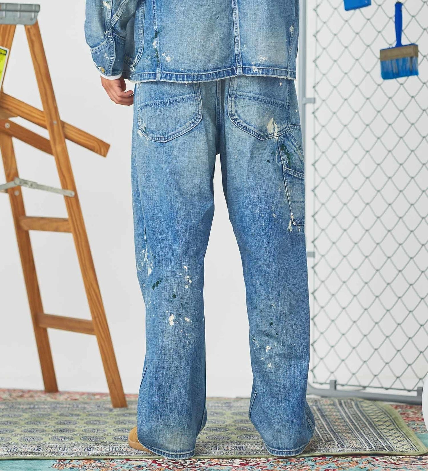復古 Lee VINTAGE PAINTER PANTS/DENIM 【DUNGAREES】 牛仔褲