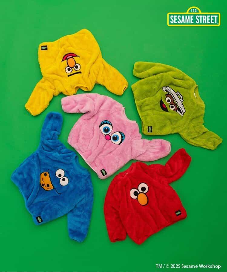 芝麻街毛絨抓絨衛衣