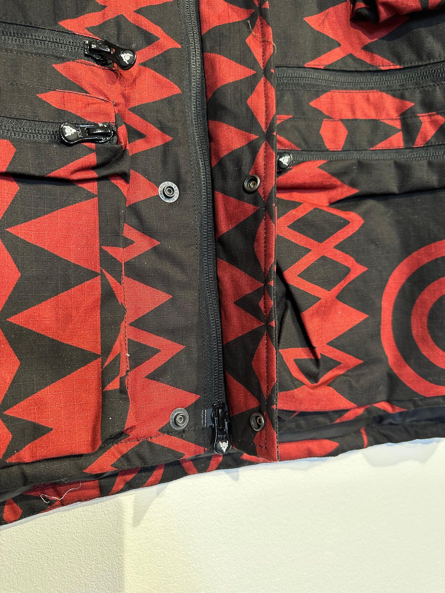 多口袋拉鍊設計 Cotton Ripstop 印花 夾棉馬甲 Multi-Pocket Zipped Padding Vest