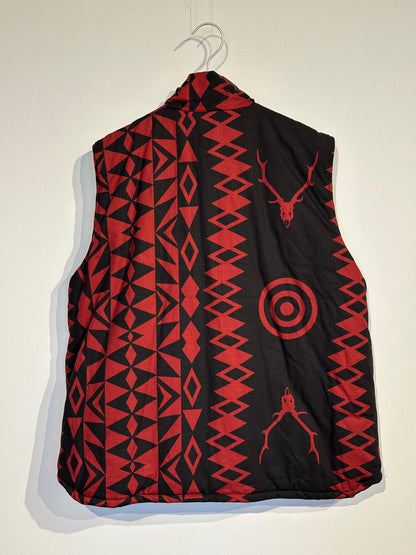 多口袋拉鍊設計 Cotton Ripstop 印花 夾棉馬甲 Multi-Pocket Zipped Padding Vest