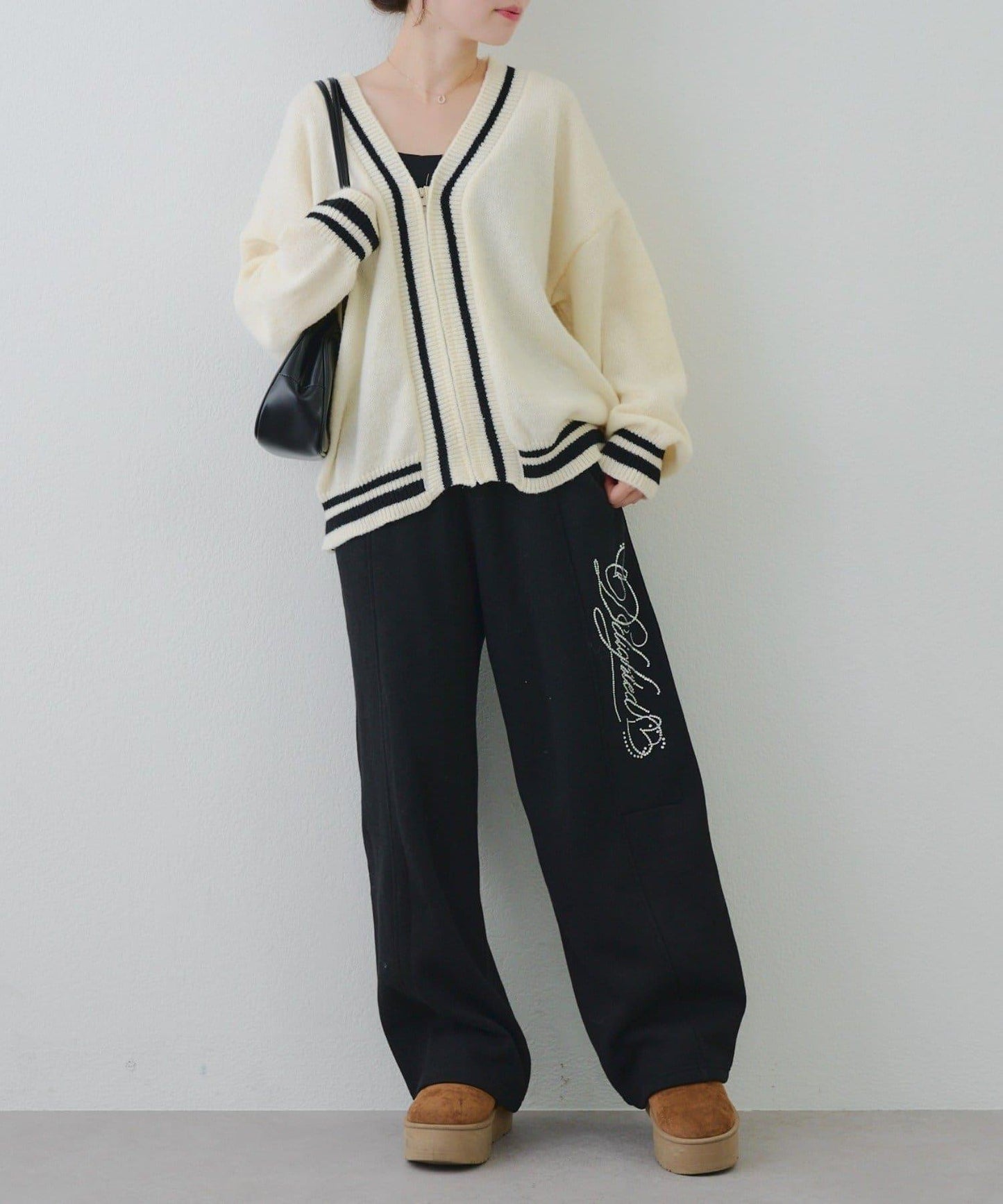 【SETUP可搭配】亮片字母標誌衛褲