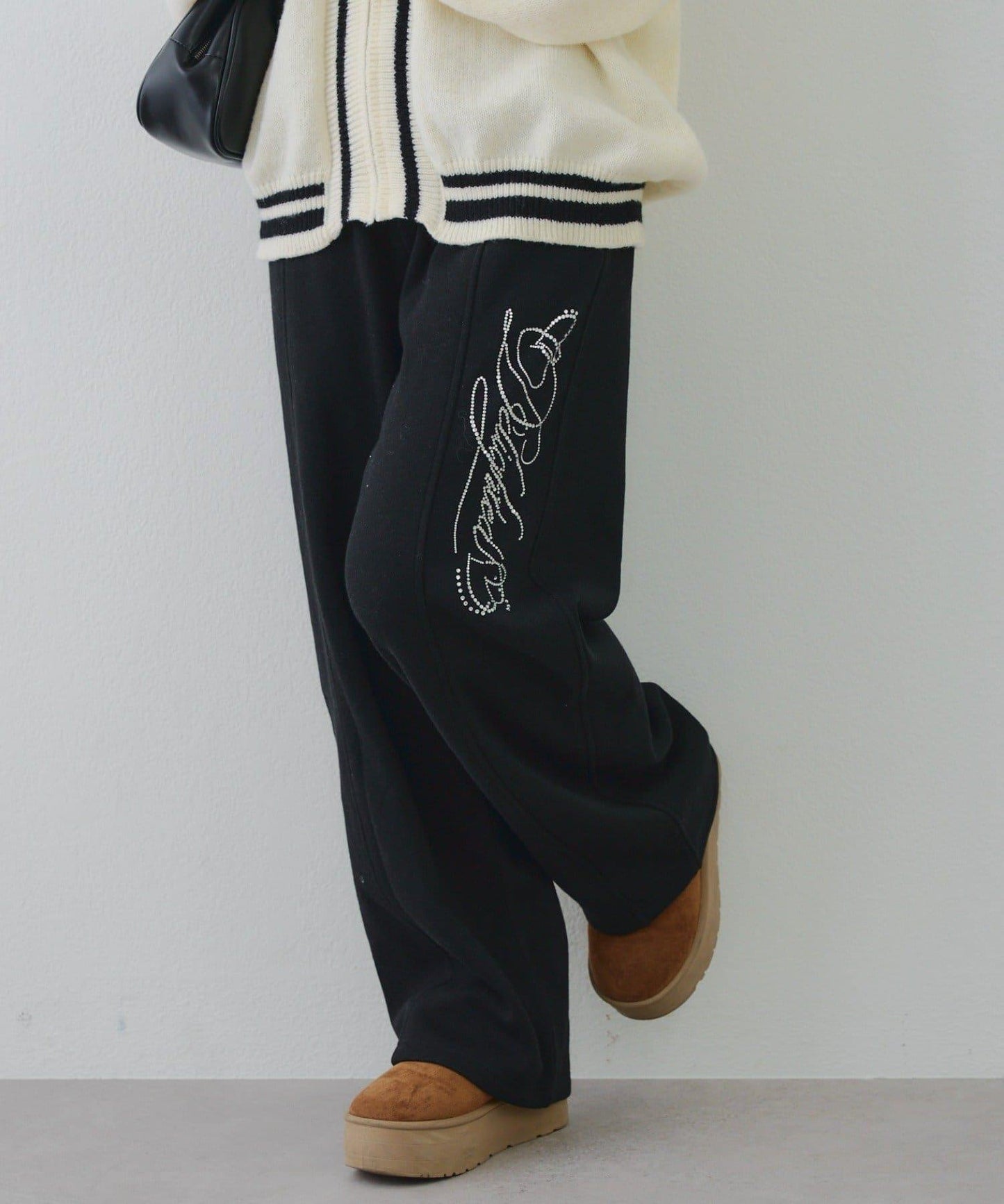 【SETUP可搭配】亮片字母標誌衛褲