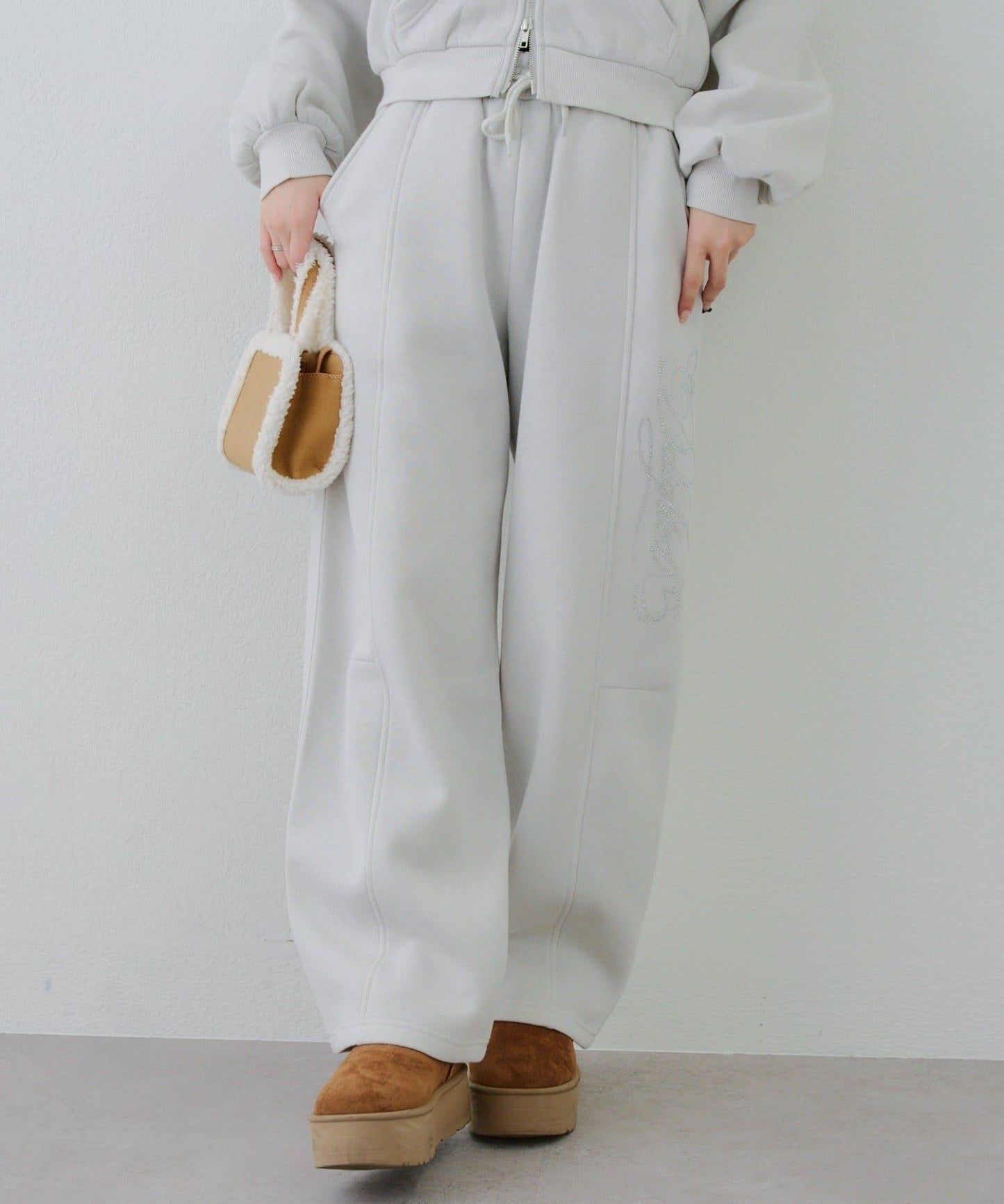 【SETUP可搭配】亮片字母標誌衛褲