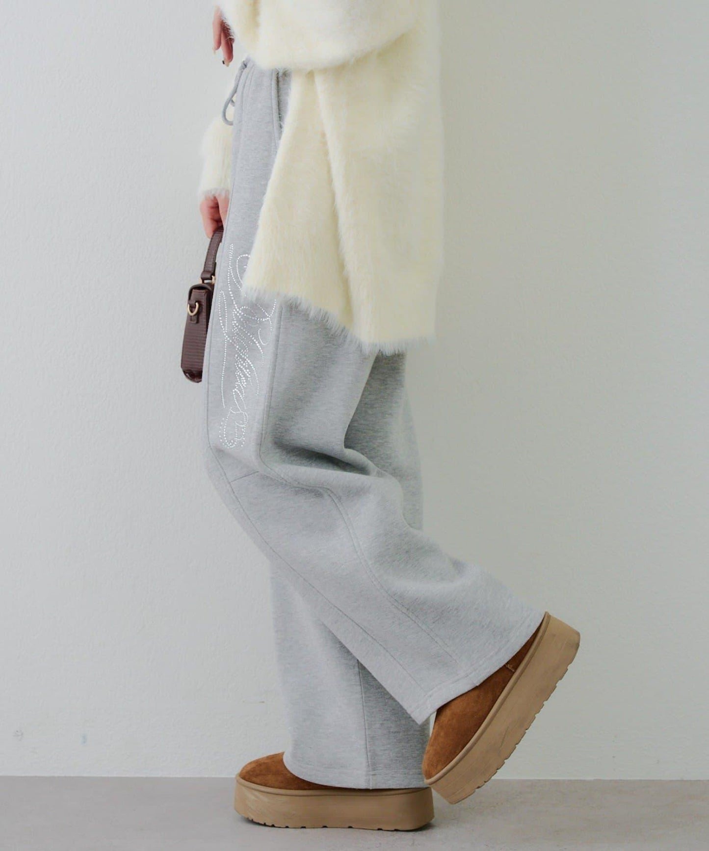 【SETUP可搭配】亮片字母標誌衛褲