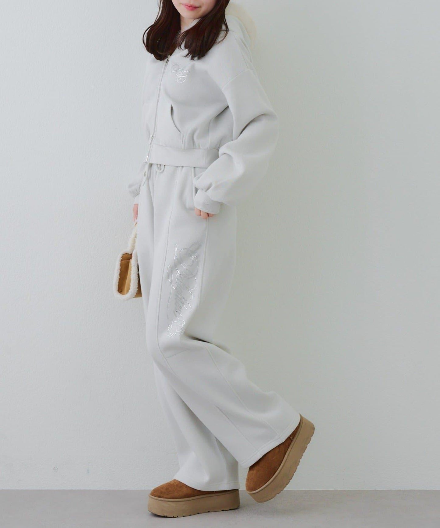 【SETUP可搭配】亮片字母標誌衛褲