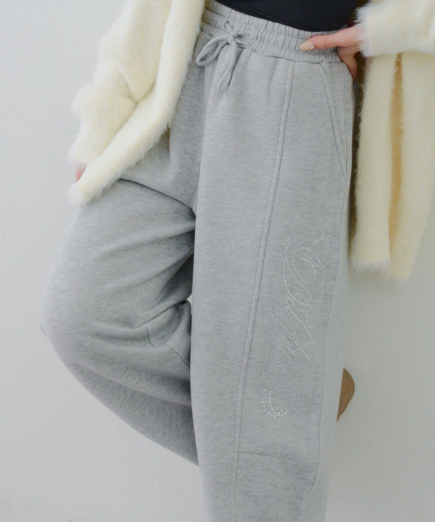 【SETUP可搭配】亮片字母標誌衛褲