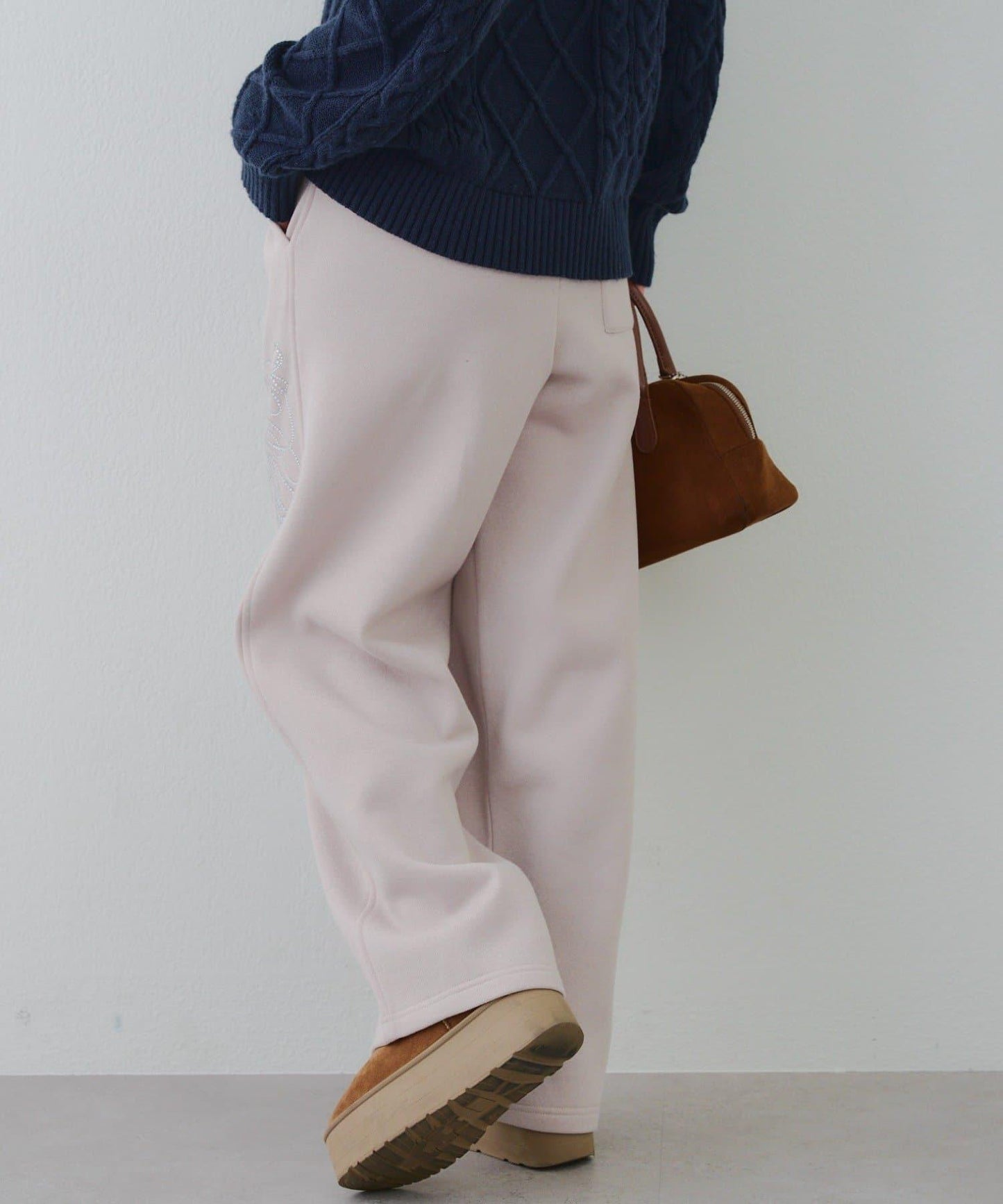 【SETUP可搭配】亮片字母標誌衛褲