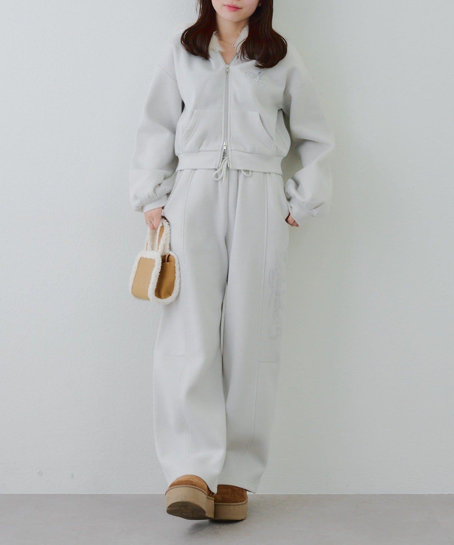 【SETUP可搭配】亮片字母標誌衛褲