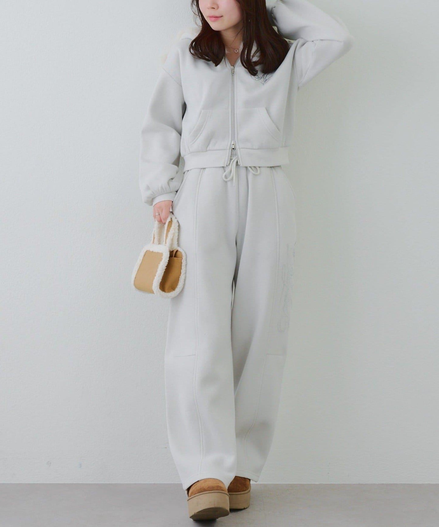 【SETUP可搭配】亮片字母標誌衛褲