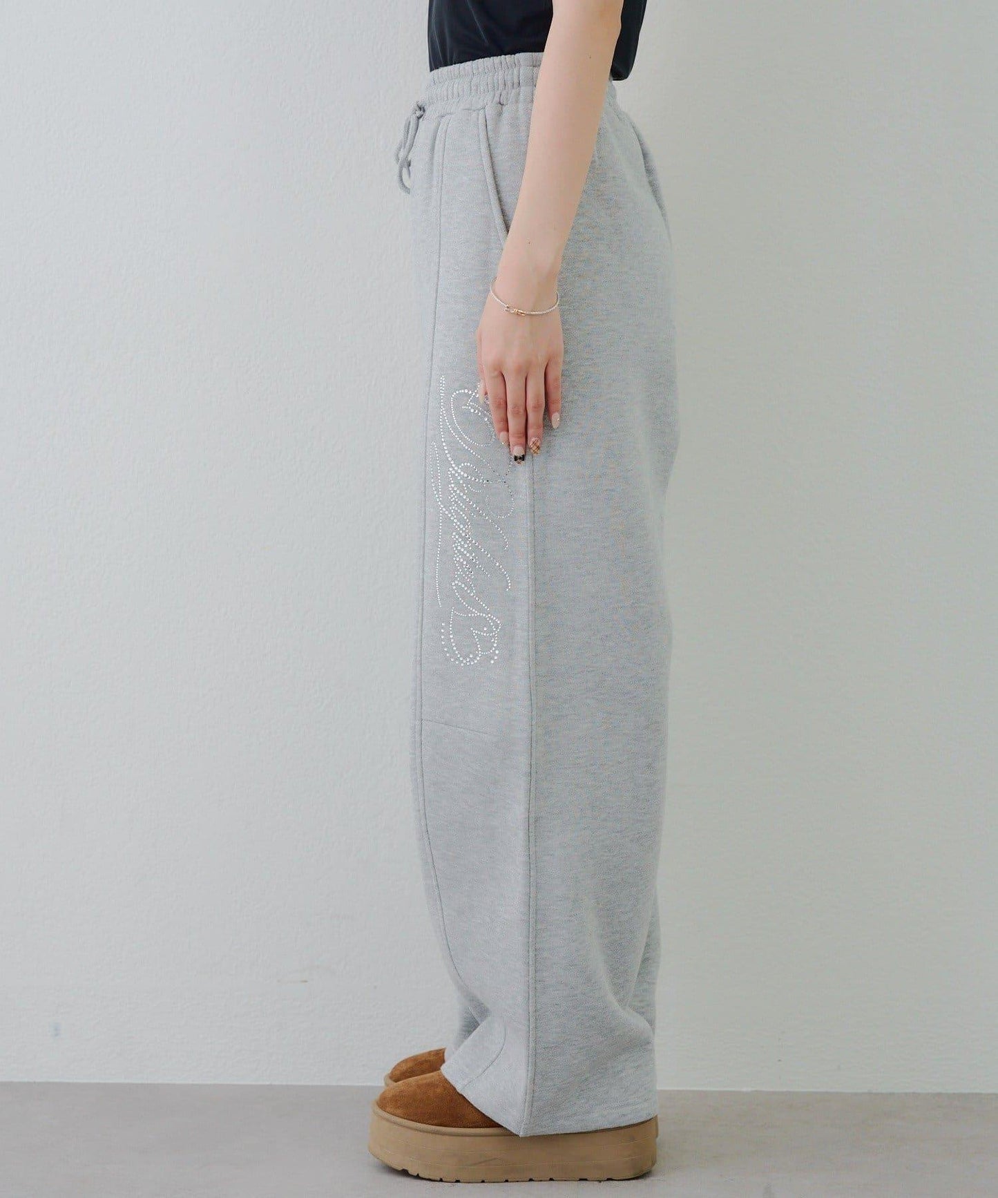 【SETUP可搭配】亮片字母標誌衛褲