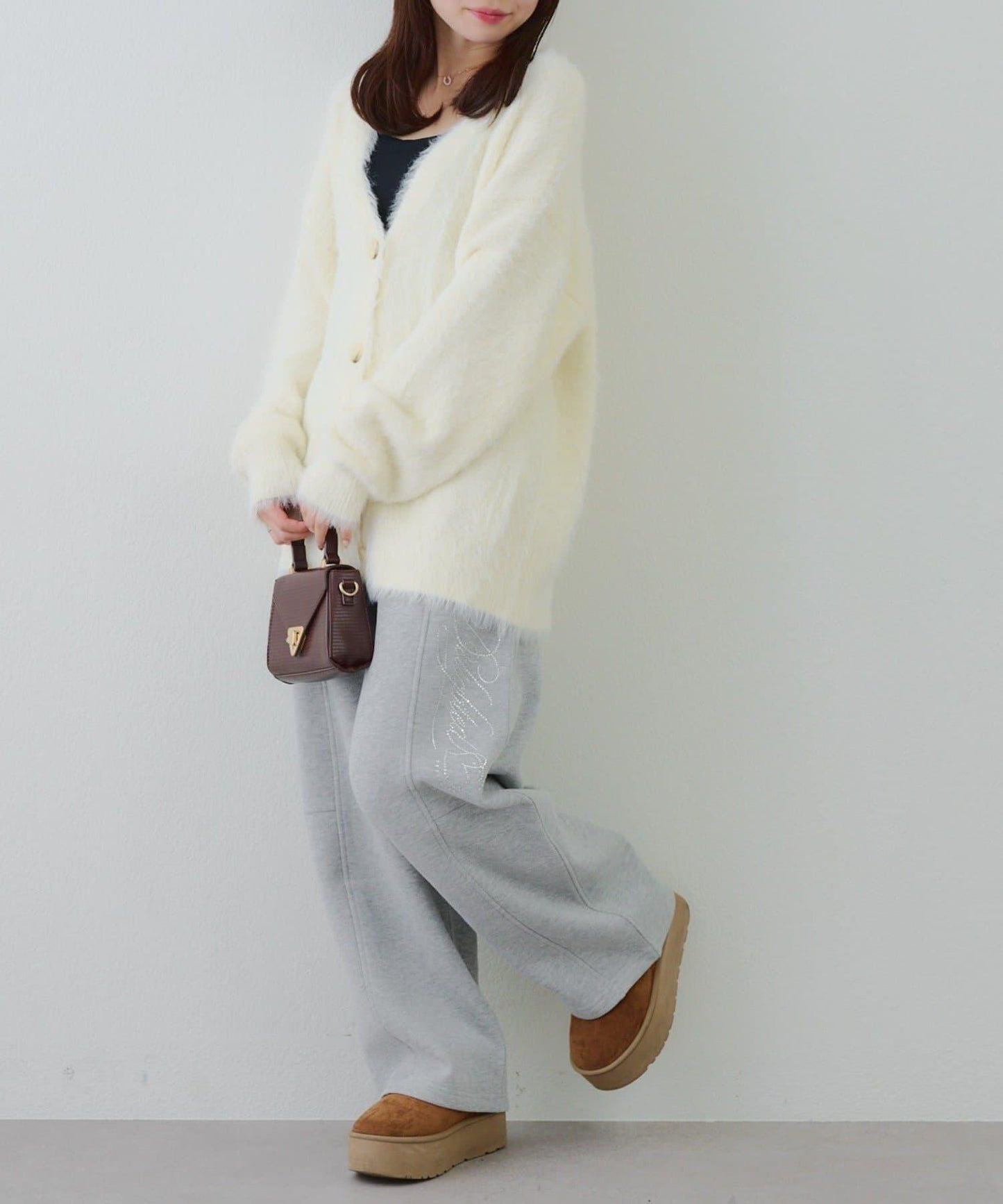 【SETUP可搭配】亮片字母標誌衛褲