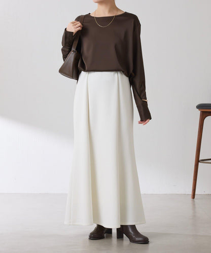 【必買襯衫】緞面側抽繩T恤襯衫/禮服