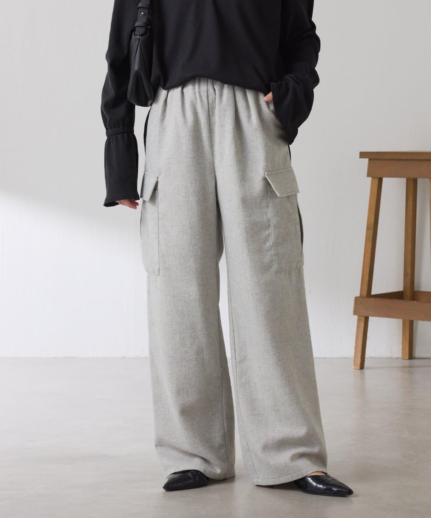 【可調節腰圍】雜色休閒褲