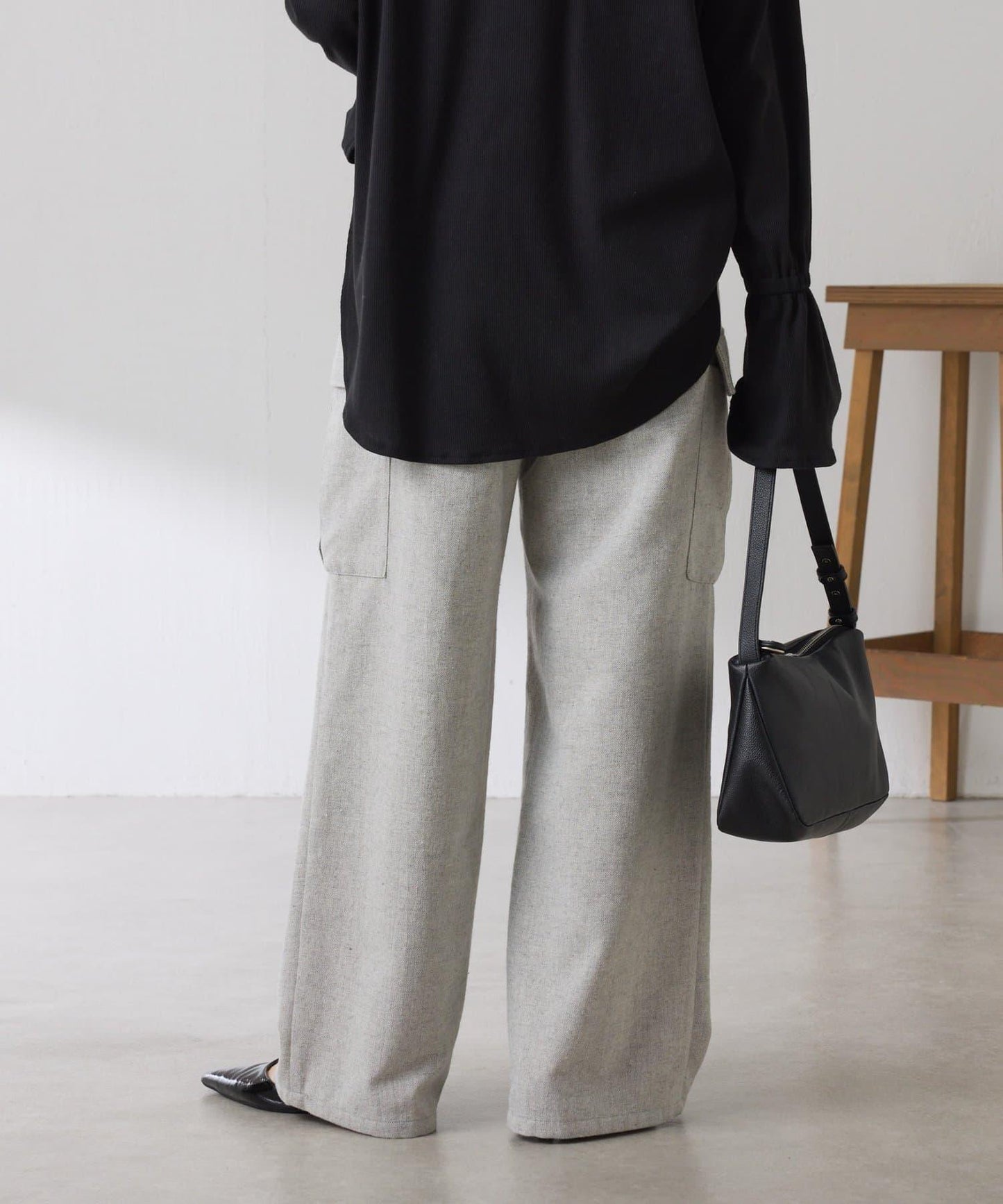 【可調節腰圍】雜色休閒褲