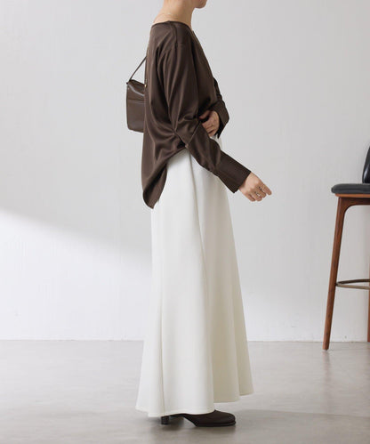 【必買襯衫】緞面側抽繩T恤襯衫/禮服