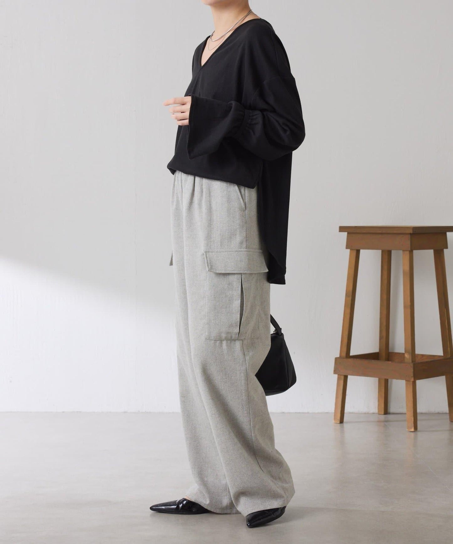 【可調節腰圍】雜色休閒褲