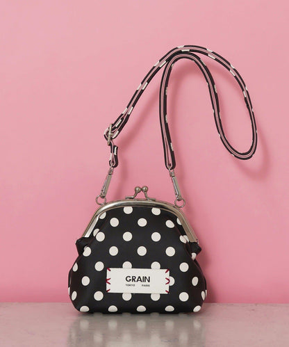 水玉圖案口金迷你單肩包