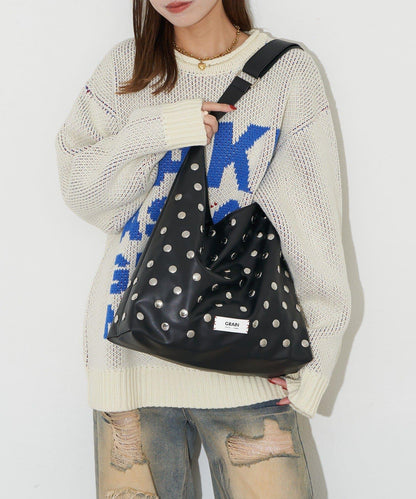 【GRAIN/グレイン】鉚釘單肩托特包