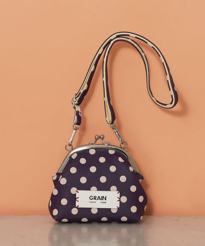 水玉圖案口金迷你單肩包