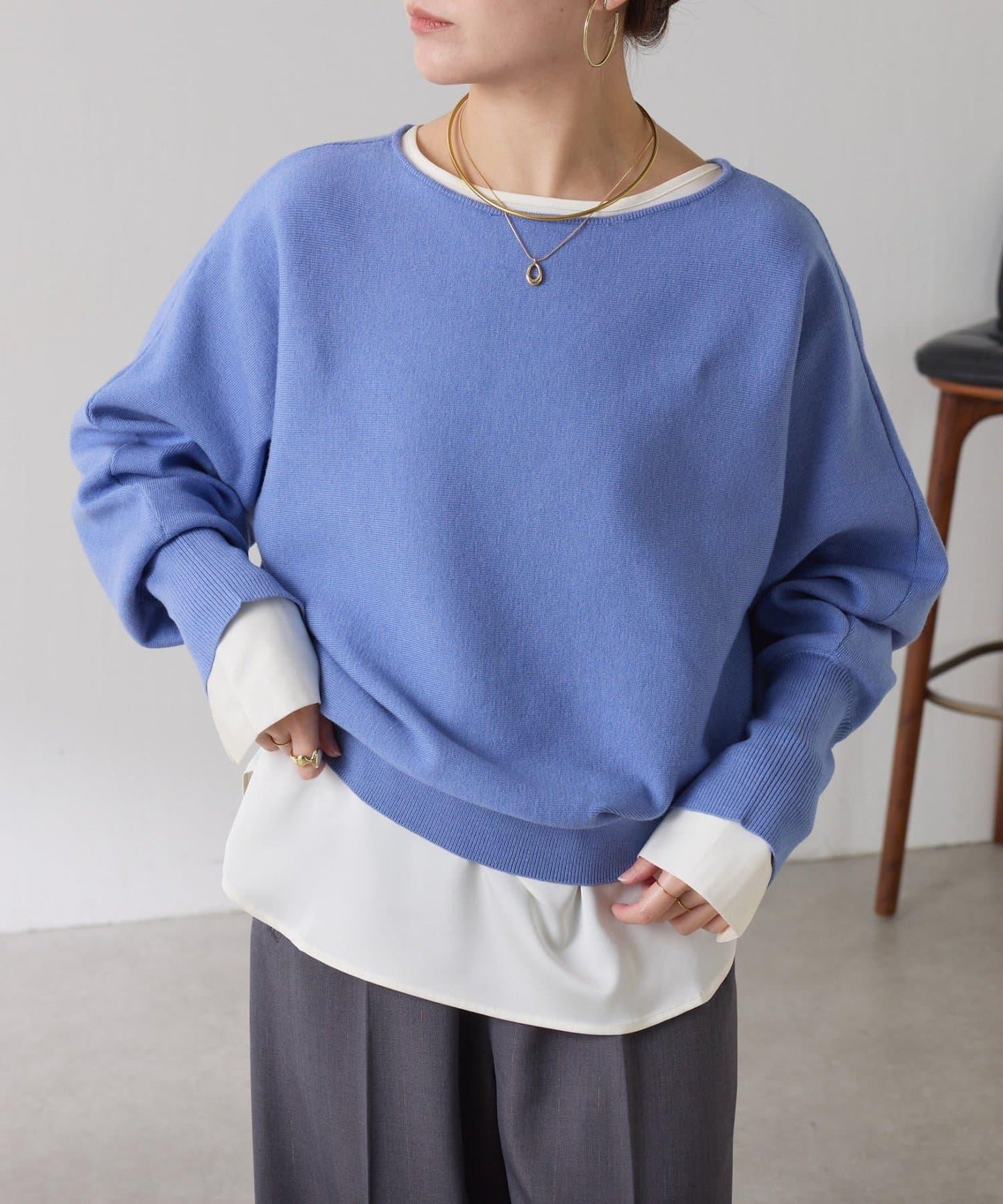 【必買襯衫】緞面側抽繩T恤襯衫/禮服