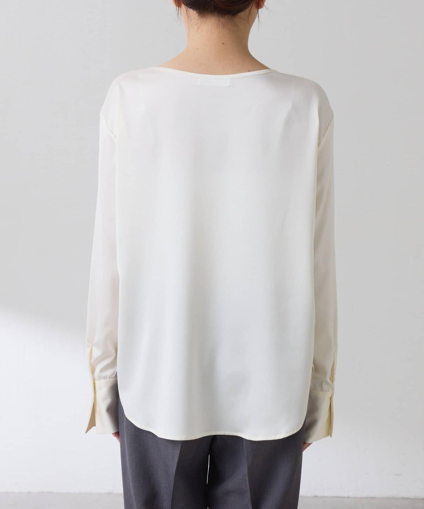 【必買襯衫】緞面側抽繩T恤襯衫/禮服