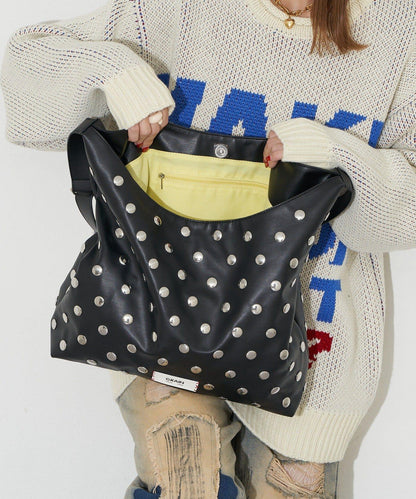 【GRAIN/グレイン】鉚釘單肩托特包