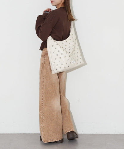 【GRAIN/グレイン】鉚釘單肩托特包