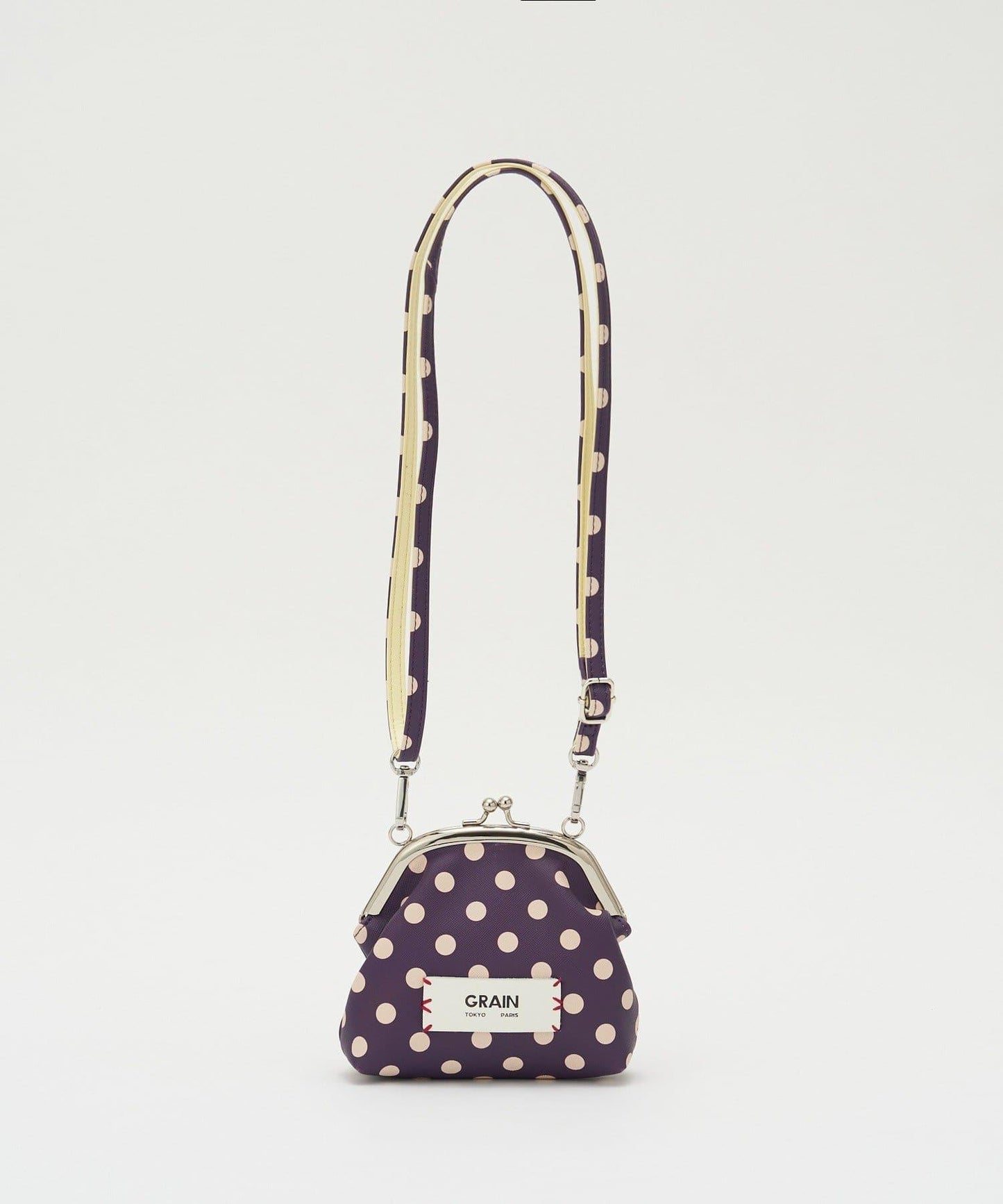 水玉圖案口金迷你單肩包