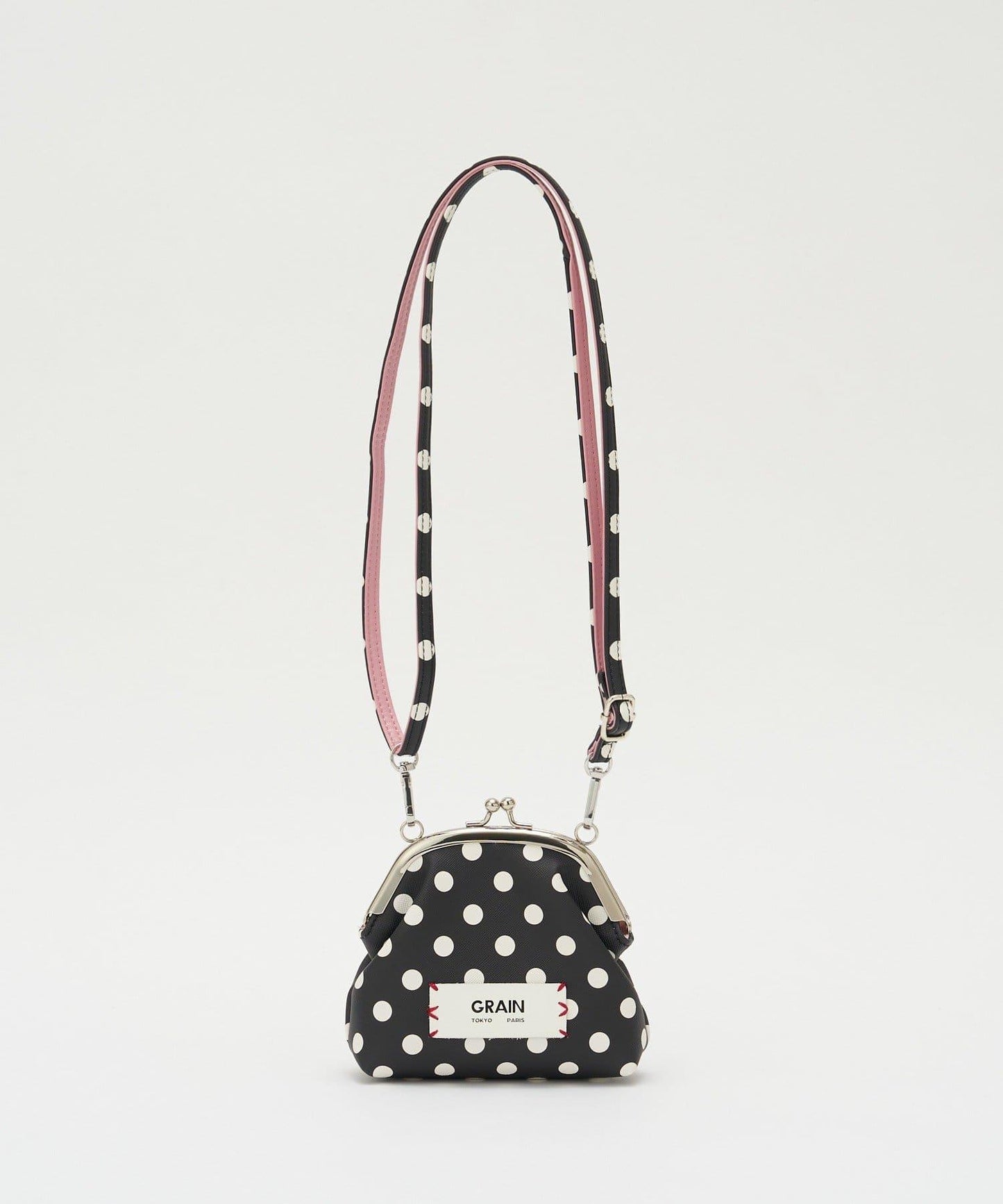 水玉圖案口金迷你單肩包