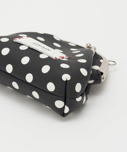 水玉圖案口金迷你單肩包