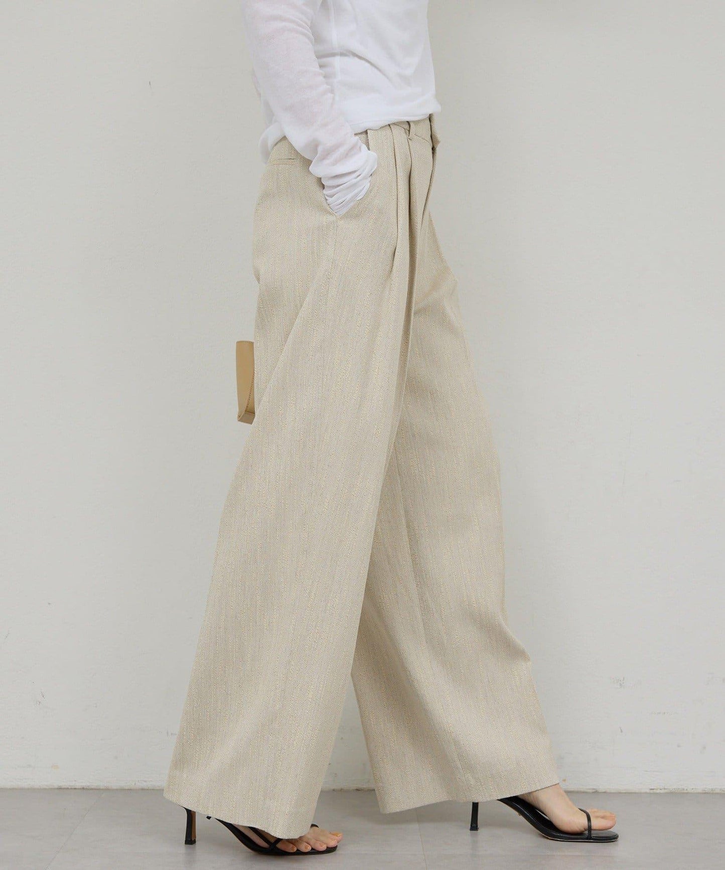 【近日開始】【可搭配套裝】雙褶花呢長褲