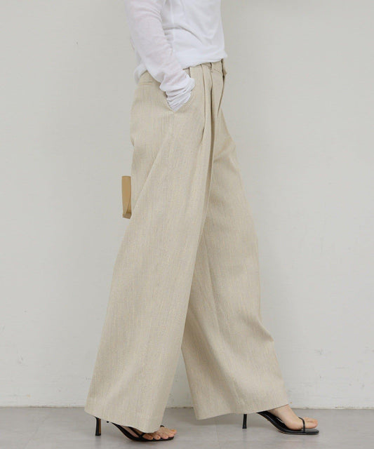 【近日開始】【可搭配套裝】雙褶花呢長褲