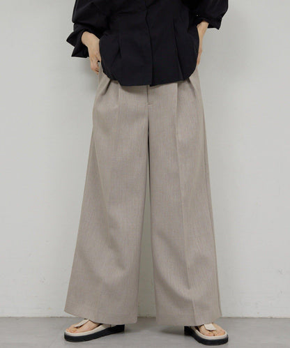 【近期開始】【可搭配套裝】雙層斜紋寬腿褲