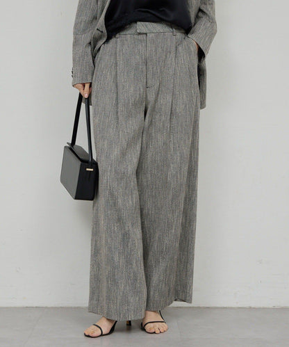 【近日開始】【可搭配套裝】雙褶花呢長褲
