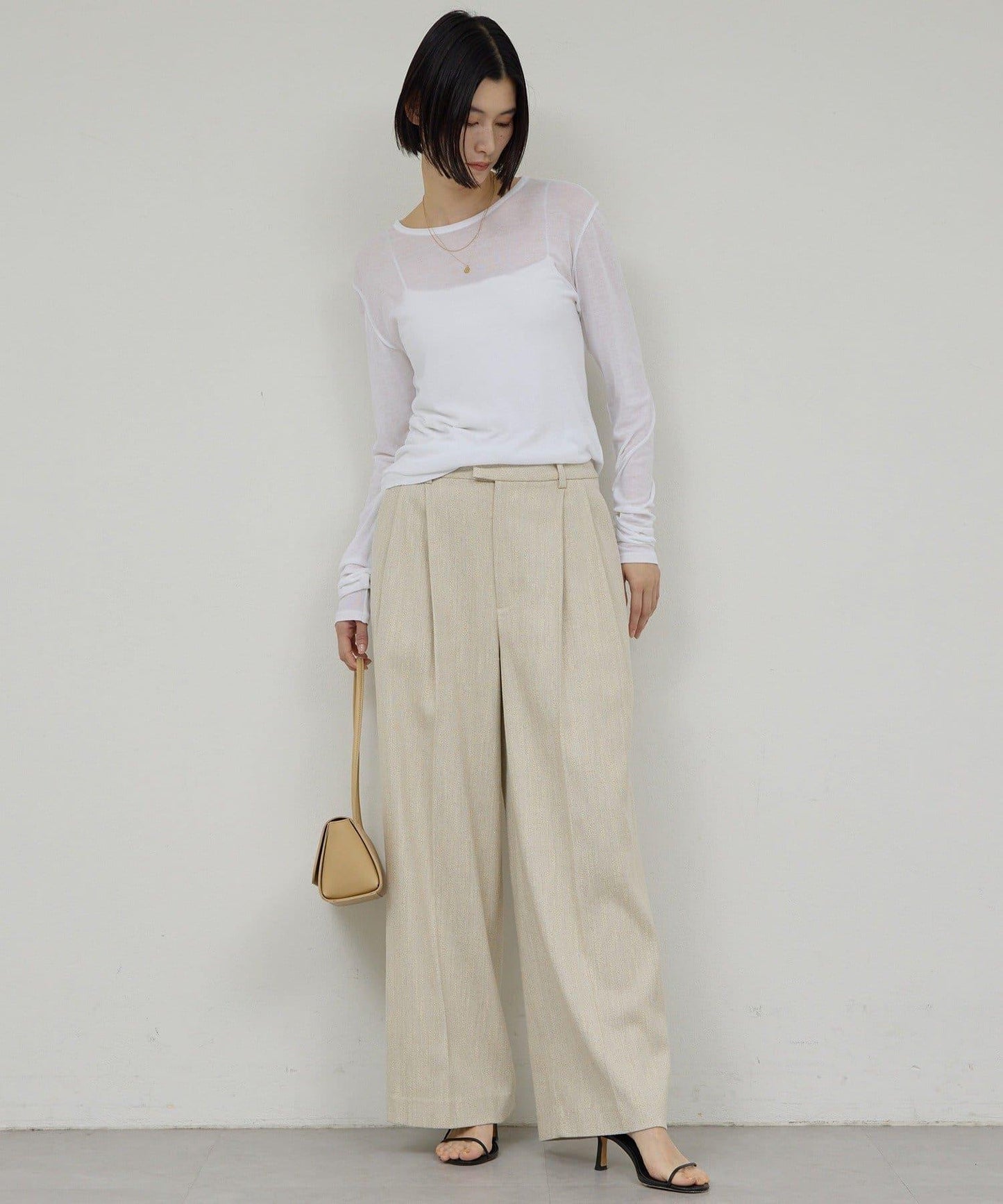 【近日開始】【可搭配套裝】雙褶花呢長褲