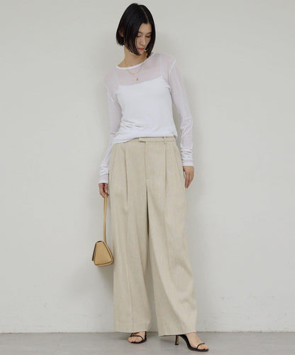 【近日開始】【可搭配套裝】雙褶花呢長褲